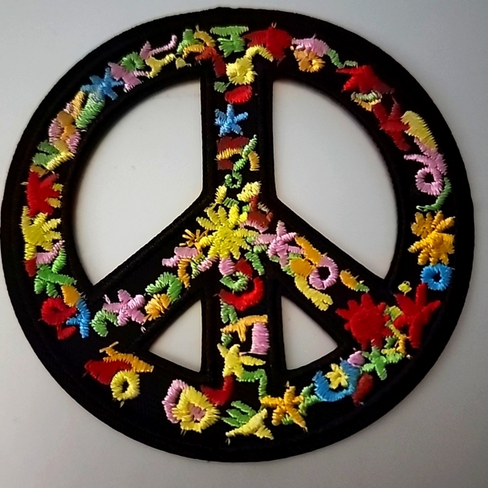 Hippie Peace Sign iron On Patch